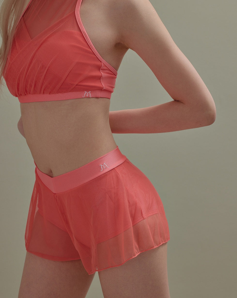 Shishi Mesh Skirt Pants (Fanta)