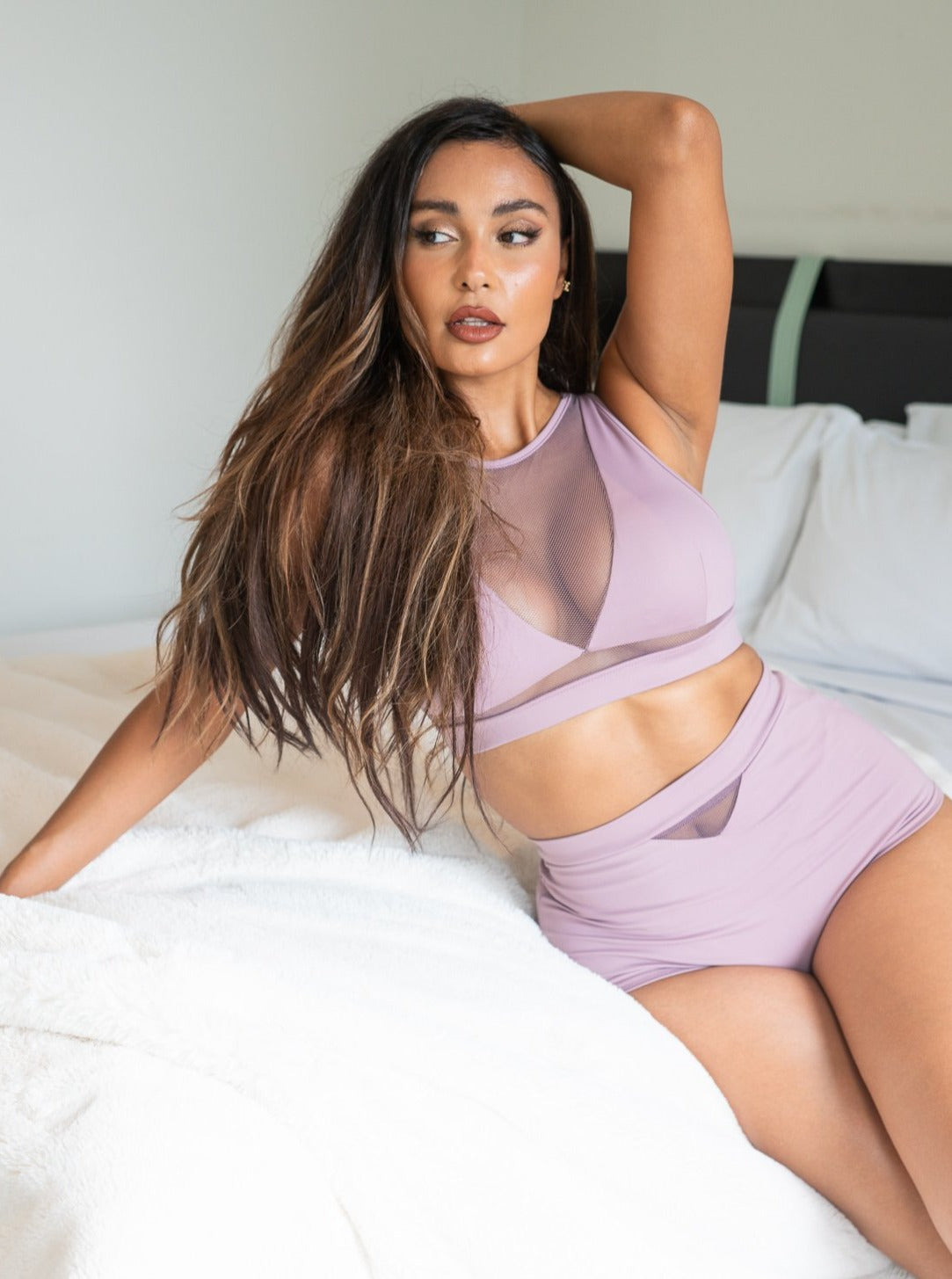 Addison Mesh Bottoms (Mauve)