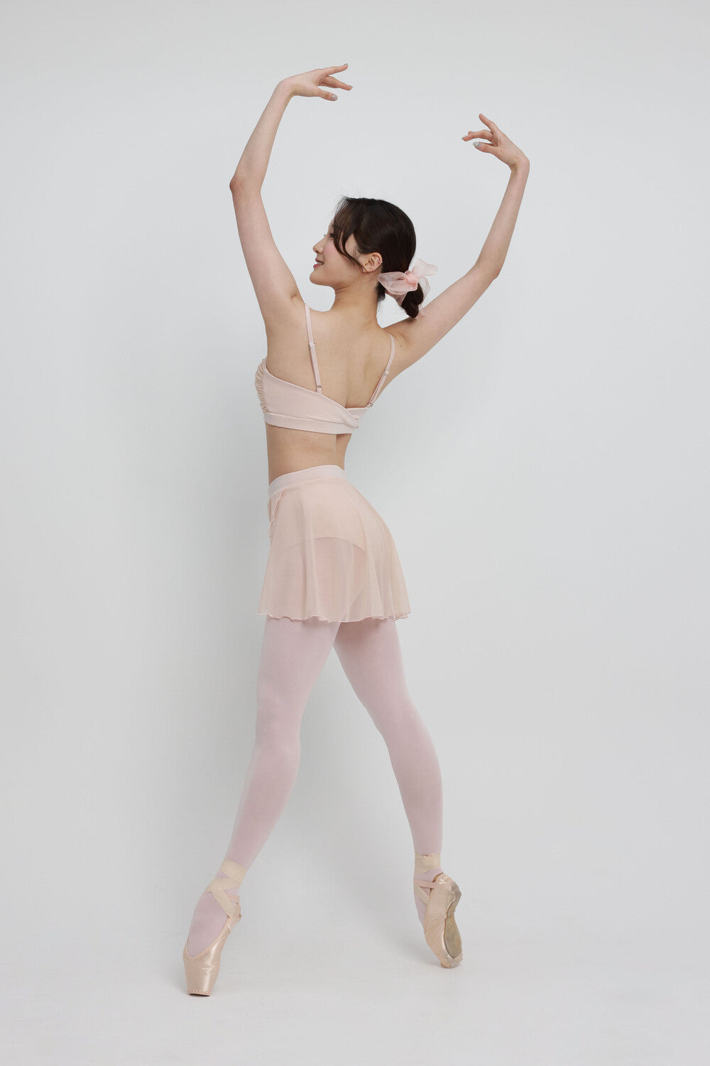 Ballet Mesh Skirt Pants (Peony Peach)