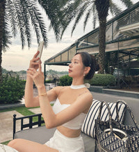 Olivia Mesh High Waist Set (Ivory)
