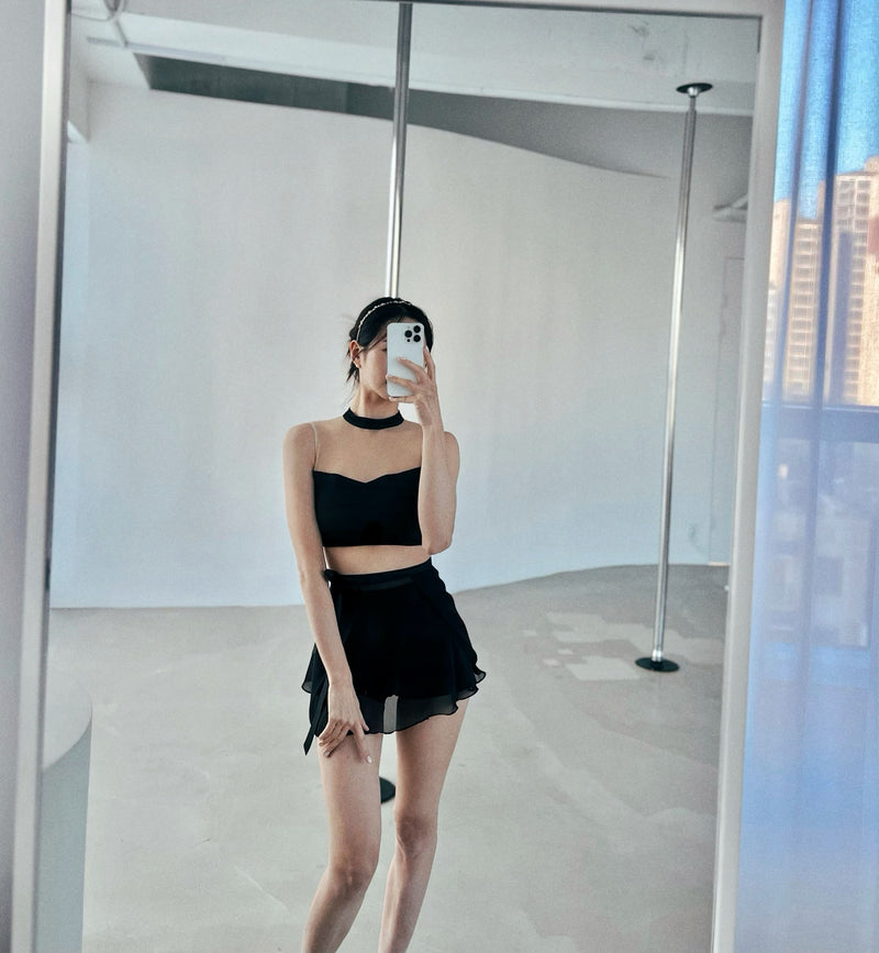Mini Poling Skirt (Black)