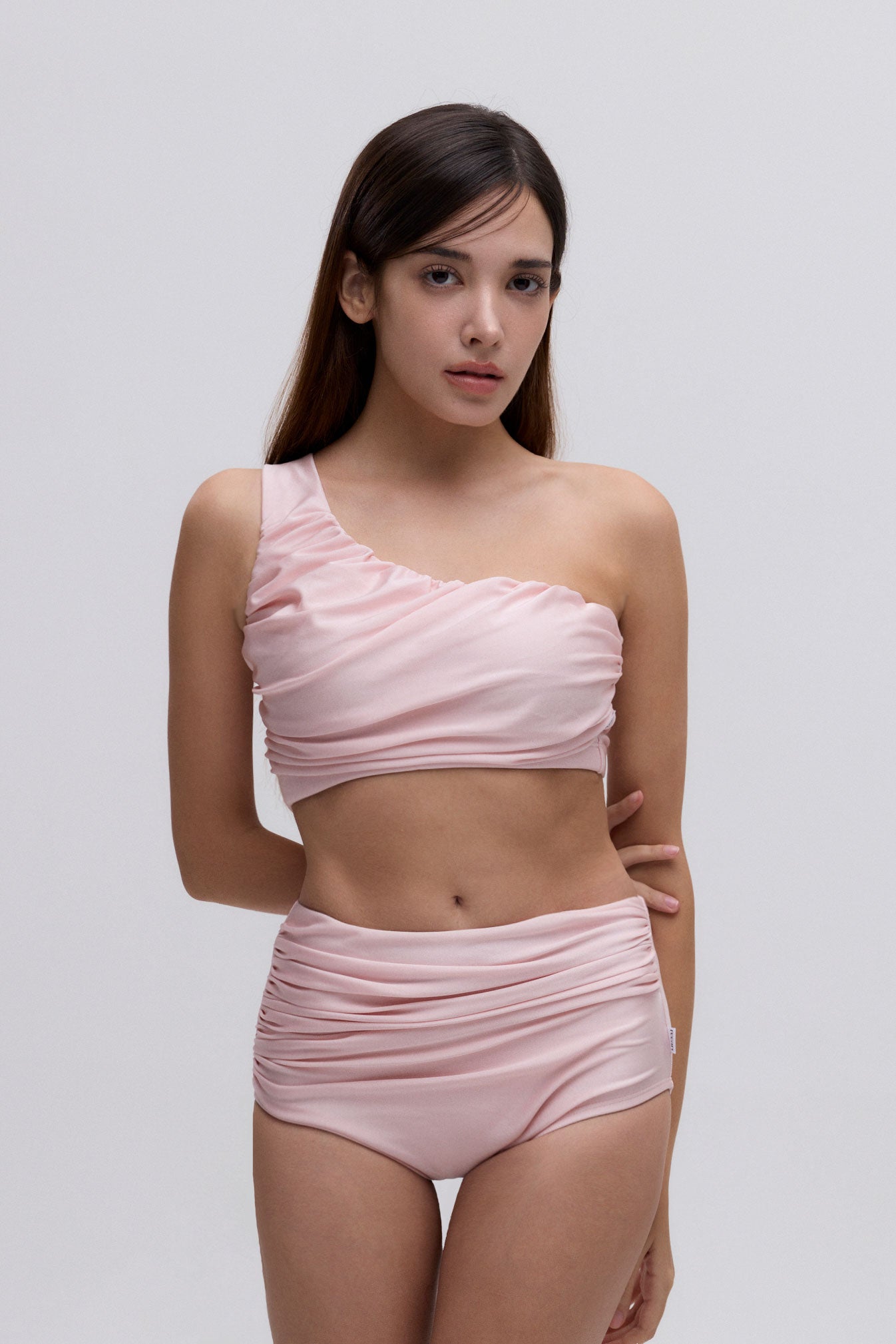 Shiny Shirring Set (Pink)
