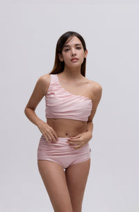 Shiny Shirring Set (Pink)