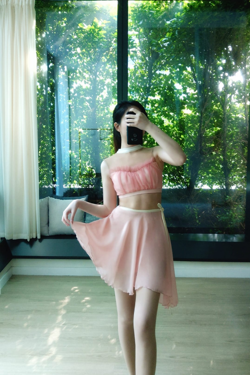 Midi Poling Skirt (Soft Pink)