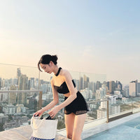 Olivia Mesh High Waist Set (Black)