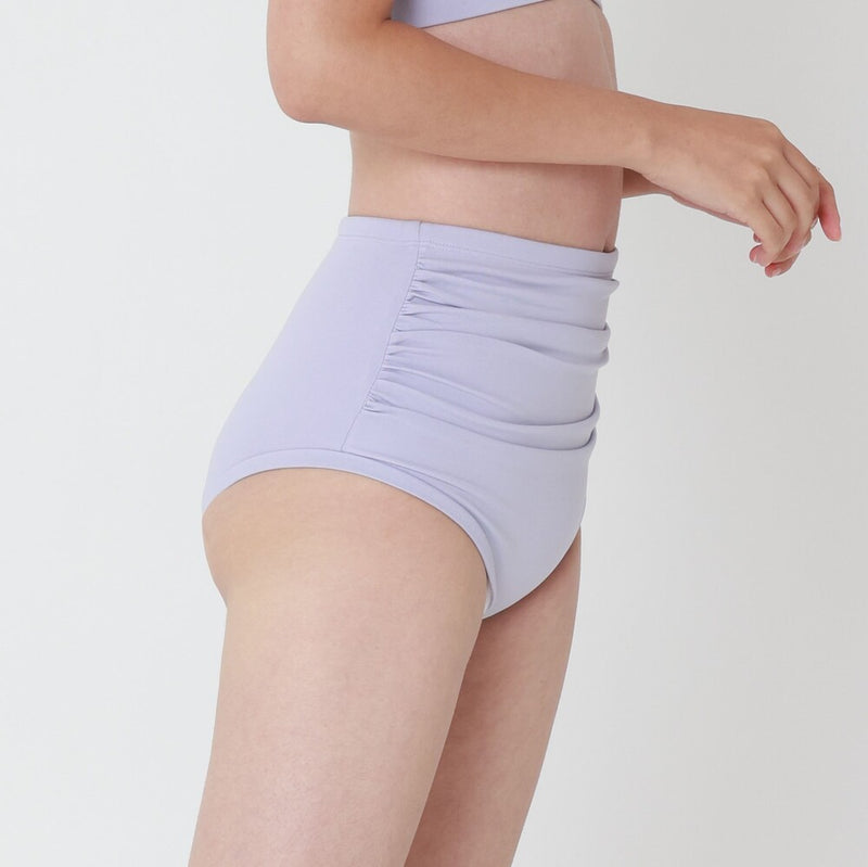 Shirring High Waist Pants (Lavender Violet)