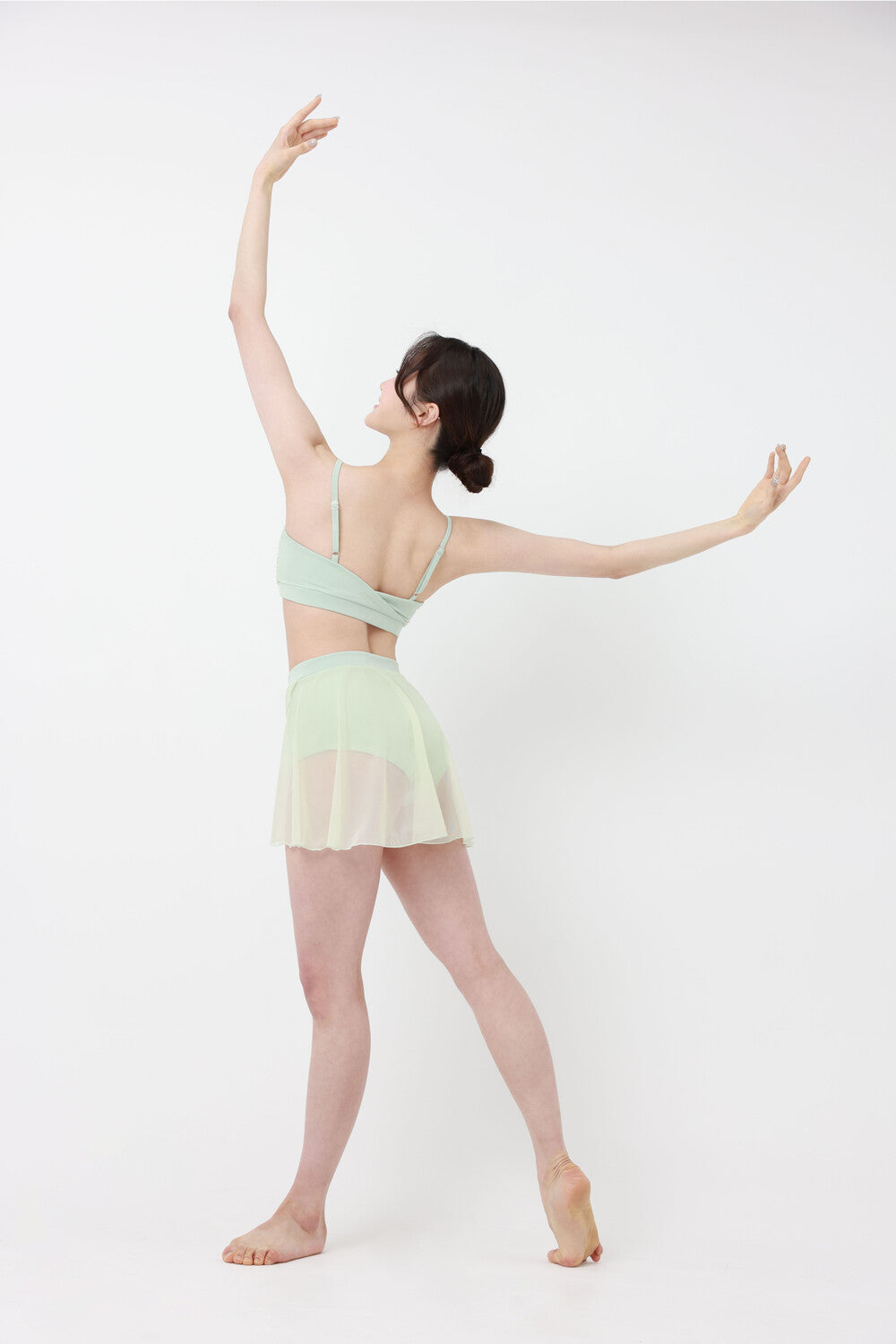 Ballet Mesh Skirt Pants (Apple Mint)