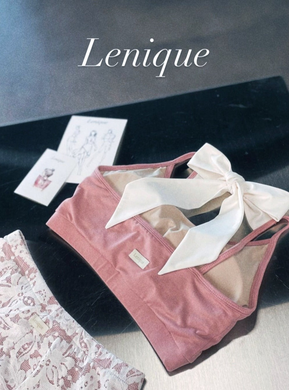 The Back Ribbon Set (Light Rose)